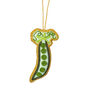 Peapod embroidered decoration